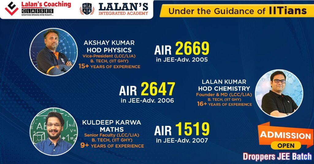 Admission Open For JEE Droppers Batch - Lalan's Coaching Classes | Session 2022-23