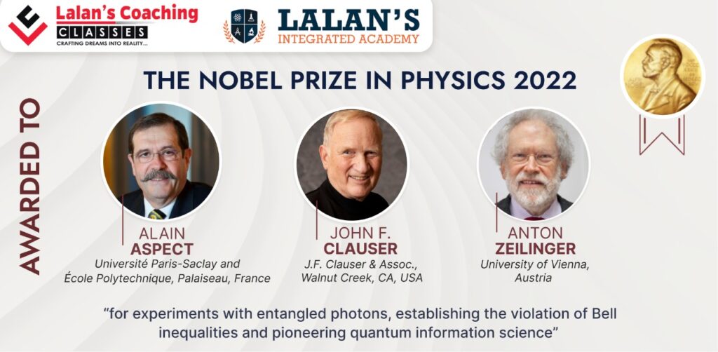 Nobel Prize Winner in Physics 2022 by 3 scientist