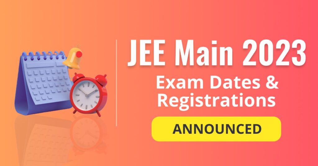 JEE Main 2023 Exam and Registration Date banner by LCC