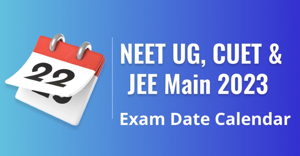 NEETug, JEE, & CUET Exam Calendar banner by lalans coaching classes