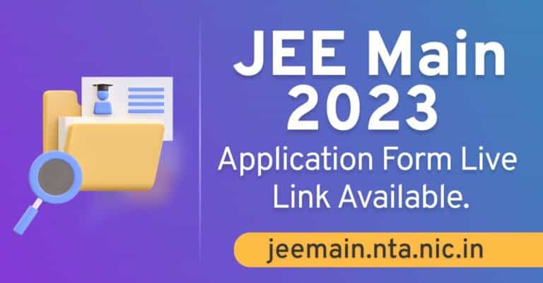 JEE mains 2023 Session 2 application form link available