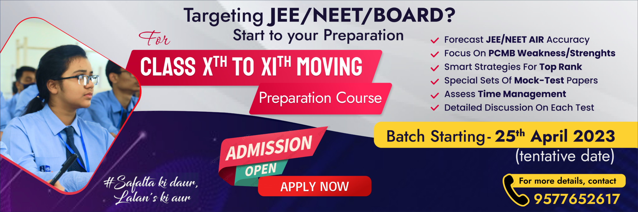 Preparation Course for Class 10th to 11th Moving 2023 by lalans coaching classes